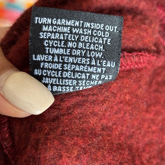 Kuhl Europa Alfpaca Fleece Quarter-Zip Sweater Maroon Size S Shearling - Picture 8 of 10